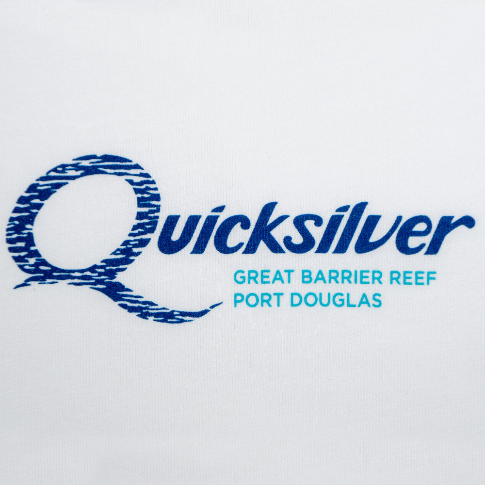 Quicksilver logo with text on a white background