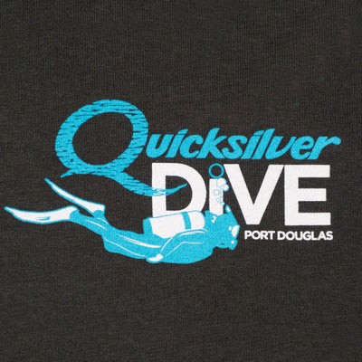 Quicksilver Dive Port Douglas logo on a black background
