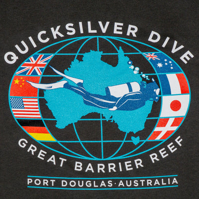 Quicksilver Dive Great Barrier Reef logo on a black background
