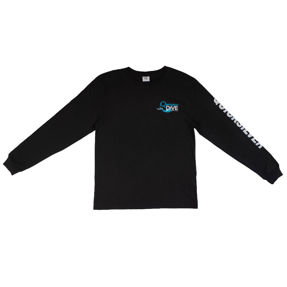 Black long-sleeve shirt with 'DIVE' logo on a white background