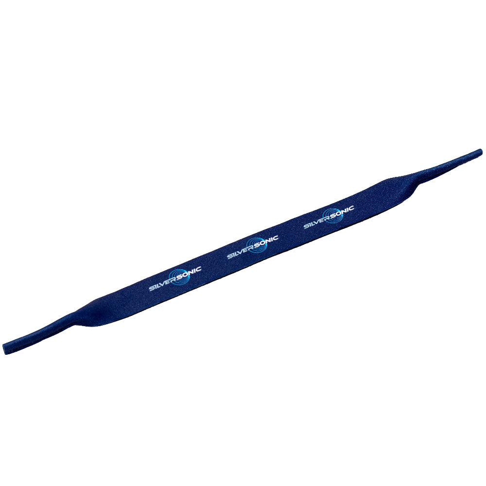 Blue strap with 'Silversonic' branding on a white background